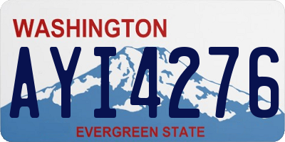 WA license plate AYI4276