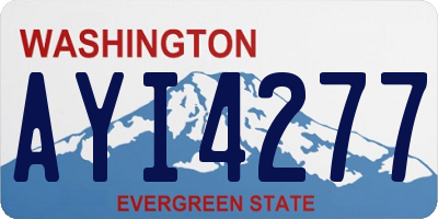 WA license plate AYI4277