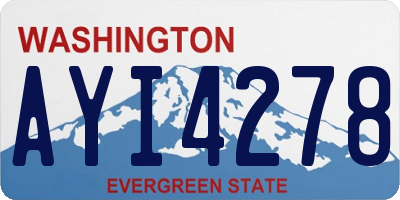 WA license plate AYI4278