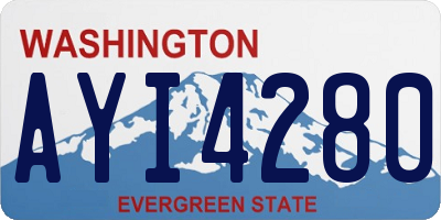 WA license plate AYI4280