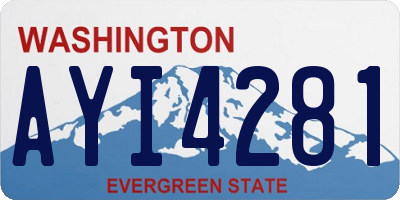 WA license plate AYI4281