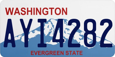 WA license plate AYI4282