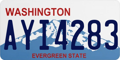 WA license plate AYI4283