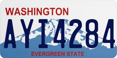 WA license plate AYI4284