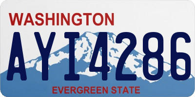 WA license plate AYI4286