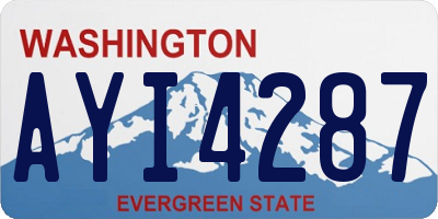 WA license plate AYI4287