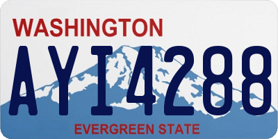 WA license plate AYI4288