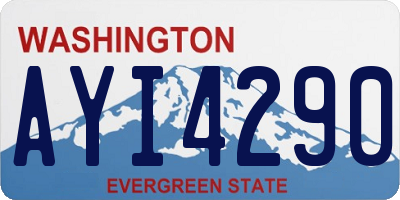 WA license plate AYI4290