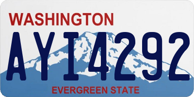 WA license plate AYI4292