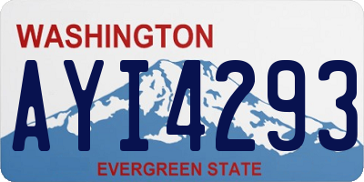 WA license plate AYI4293