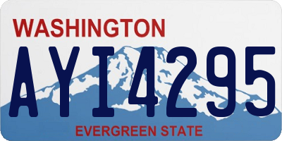 WA license plate AYI4295