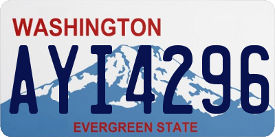 WA license plate AYI4296
