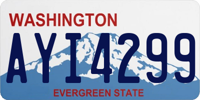 WA license plate AYI4299