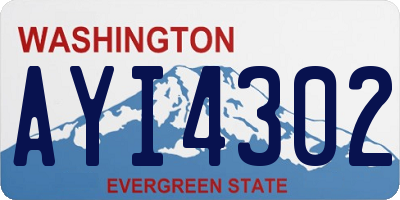 WA license plate AYI4302