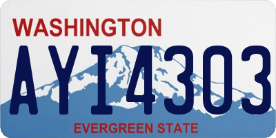 WA license plate AYI4303