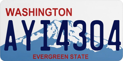 WA license plate AYI4304