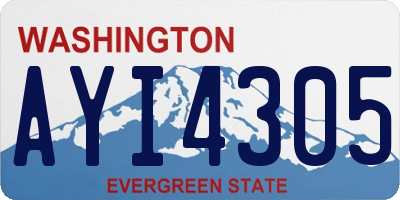 WA license plate AYI4305
