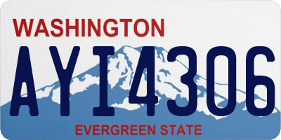 WA license plate AYI4306