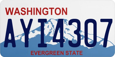 WA license plate AYI4307