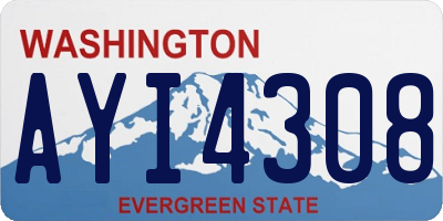WA license plate AYI4308