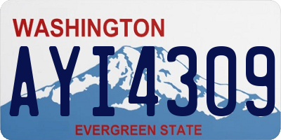WA license plate AYI4309