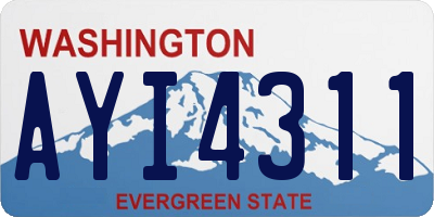 WA license plate AYI4311