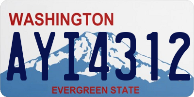 WA license plate AYI4312
