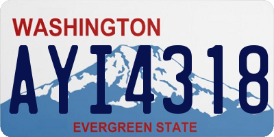 WA license plate AYI4318
