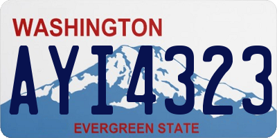 WA license plate AYI4323