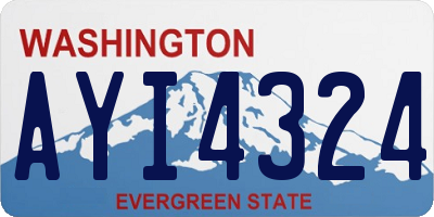 WA license plate AYI4324