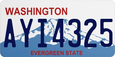 WA license plate AYI4325