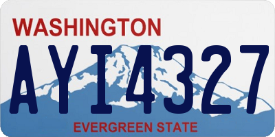 WA license plate AYI4327
