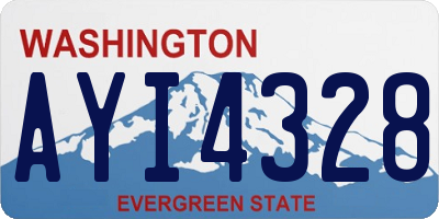 WA license plate AYI4328
