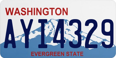 WA license plate AYI4329