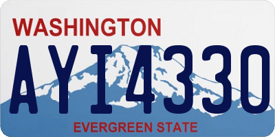 WA license plate AYI4330