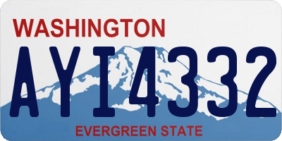 WA license plate AYI4332