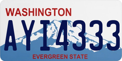 WA license plate AYI4333