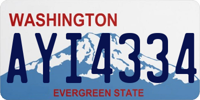 WA license plate AYI4334