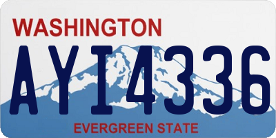 WA license plate AYI4336