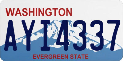 WA license plate AYI4337