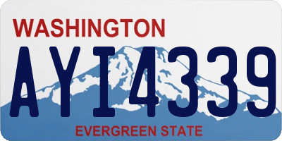 WA license plate AYI4339