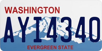 WA license plate AYI4340