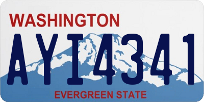 WA license plate AYI4341