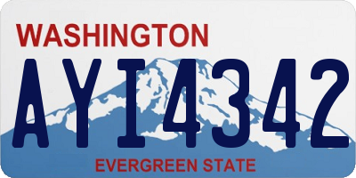 WA license plate AYI4342