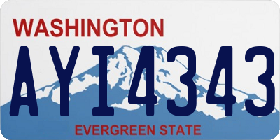 WA license plate AYI4343