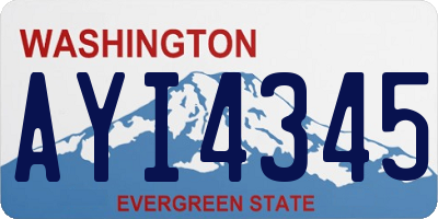 WA license plate AYI4345
