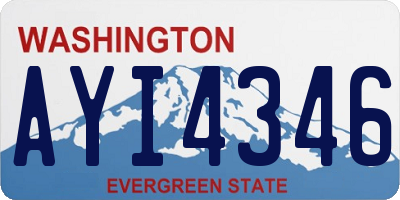 WA license plate AYI4346