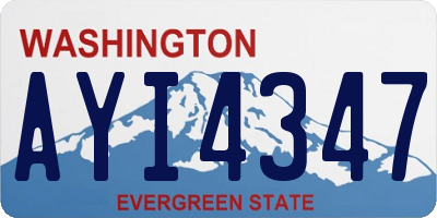 WA license plate AYI4347