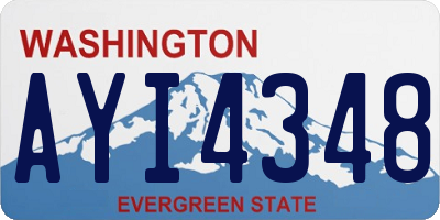 WA license plate AYI4348