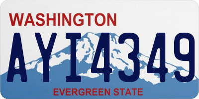 WA license plate AYI4349